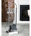 Openhaardset RVS - 5-delig