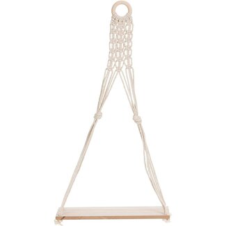 Hanging platform with rope