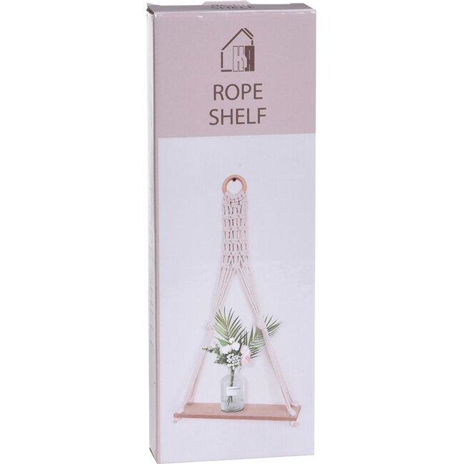 Hanging platform with rope decoration