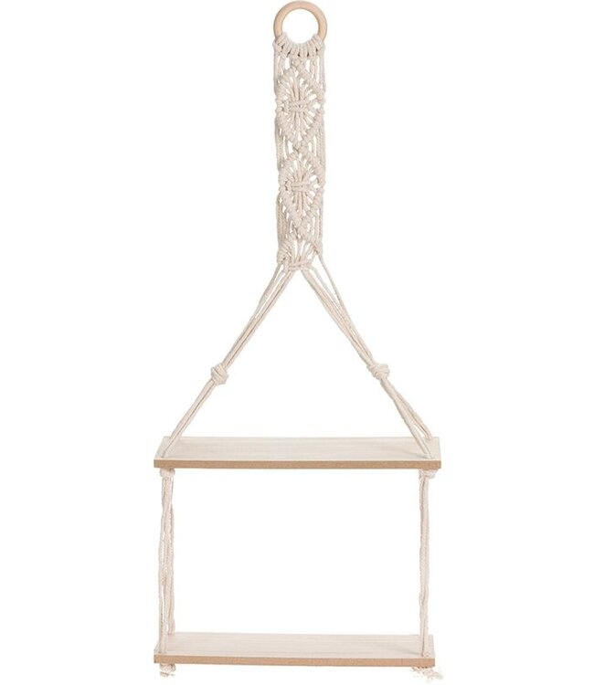 Hangplateau met Touw Decoratie - 2 plateaus