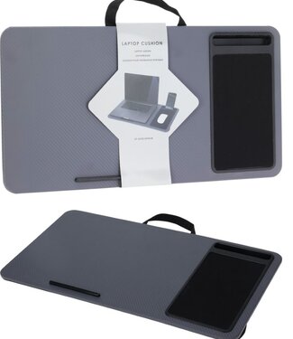 Laptoptafel met Kussen - Schootkussen - 57.5 x 30.5 - grijs