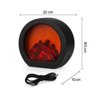 Ceruzo LED atmospheric fireplace - 20x10x18