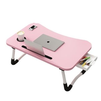 Ceruzo Klappbarer Laptoptisch - Nachttisch - 60 × 40 cm - Rosa