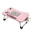 Ceruzo Klappbarer Laptoptisch - Nachttisch - 60 × 40 cm - Rosa