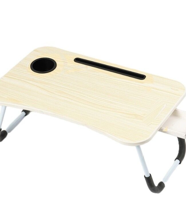 Opklapbare Laptoptafel - Bedtafel - 60x40 cm - Licht Houtlook