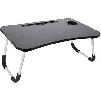 Ceruzo Folding Laptop Table - Bedside Table - 60x40 cm - Black