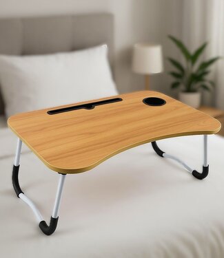 Ceruzo Opklapbare Laptoptafel - Bedtafel - 60x40 cm - Houtlook