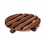 Plantentrolley met Wieltjes - Rond 30 cm - Hout