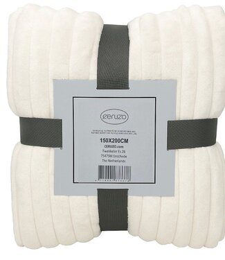 Ceruzo Fleece deken - 150x200 cm - creme