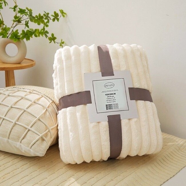 Ceruzo Fleece blanket - 150x200 cm - cream