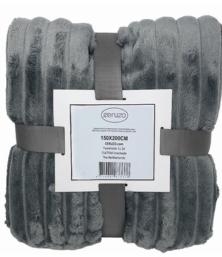 Ceruzo Fleece deken - 150x200 cm - grijs