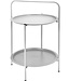 Bijzettafel 50 cm - licht grijs - 2 verdiepingen