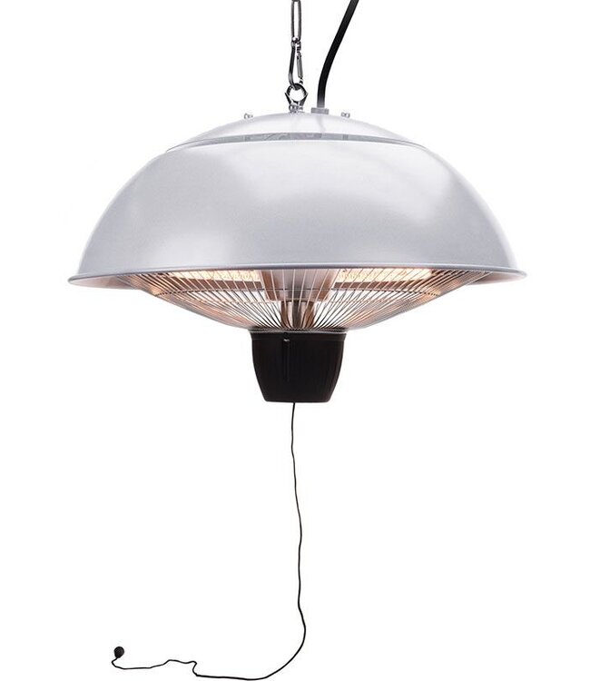 Terrasverwarmer hangend 1500W zilver