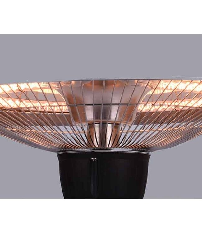 Terrasverwarmer hangend 1500W zilver