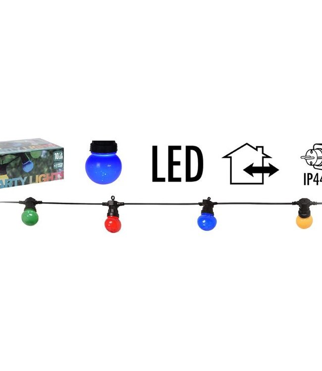 Feestverlichting 10 gekleurde LED-lampen - 8 lichtfuncties