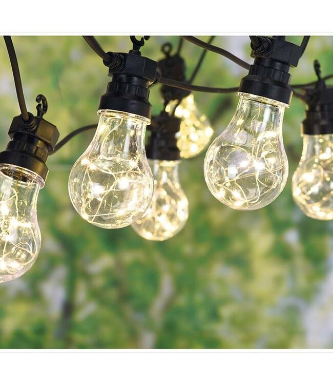 Feestverlichting - 10 lamps - 100 LED - warm wit