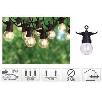 Lichterkette mit 10 LED-Filamentlampen