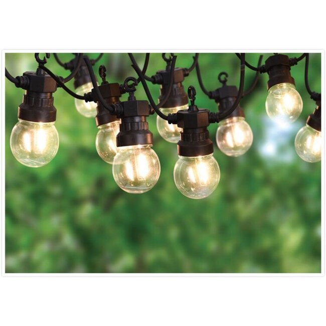 Light string with 10 LED Filament Lamps - for outdoors