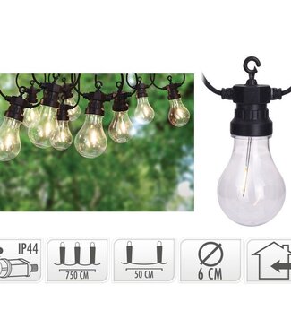 Lichtsnoer met 10 LED Filament - diameter 6cm