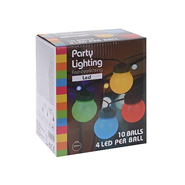 Gartenbeleuchtung Lichterkette - 10 farbige LED-Lampen