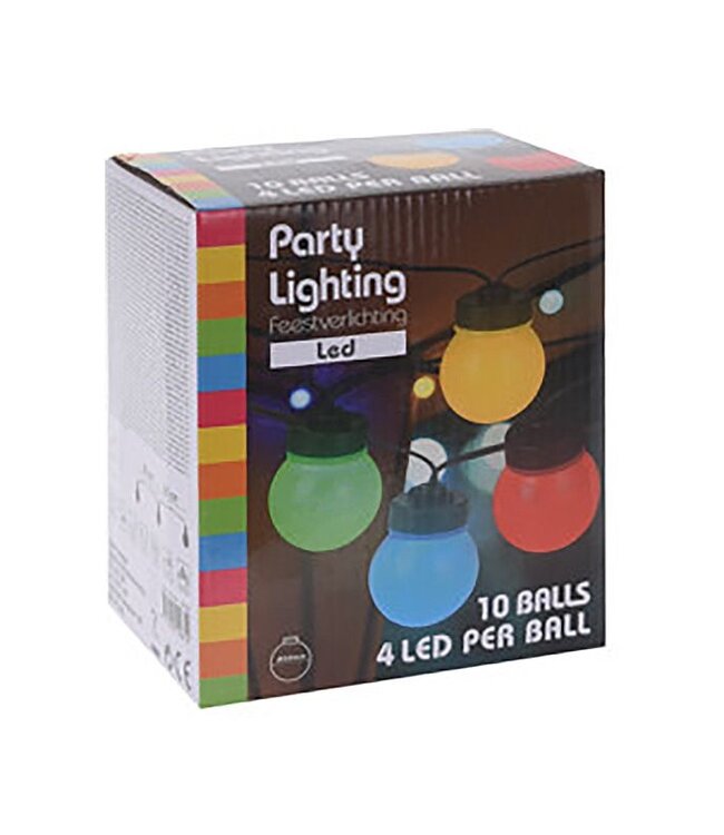 Tuinverlichting  Lichtsnoer - 10 gekleurde LED-lampen
