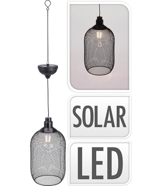 Solar Hanglamp - LED filament - metaal - warm wit