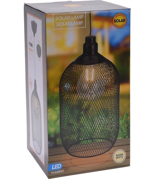 Solar Hanglamp - LED filament - metaal - warm wit