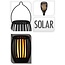 ProGarden Solar-Gartenlampe, Taschenlampe, Schwarz - LED-Flammeneffekt - 3-in-1: Erdspießstrahler, stehend, hängend