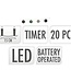 Decoratieslinger verlicht - 20 LED Lampionnen van Katoen - met Timer - Groen