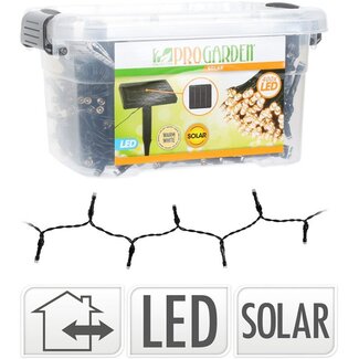 ProGarden Solar Lichtsnoer - 400 LED - 24  + 4 meter - Warm wit  - met Bewaarbox