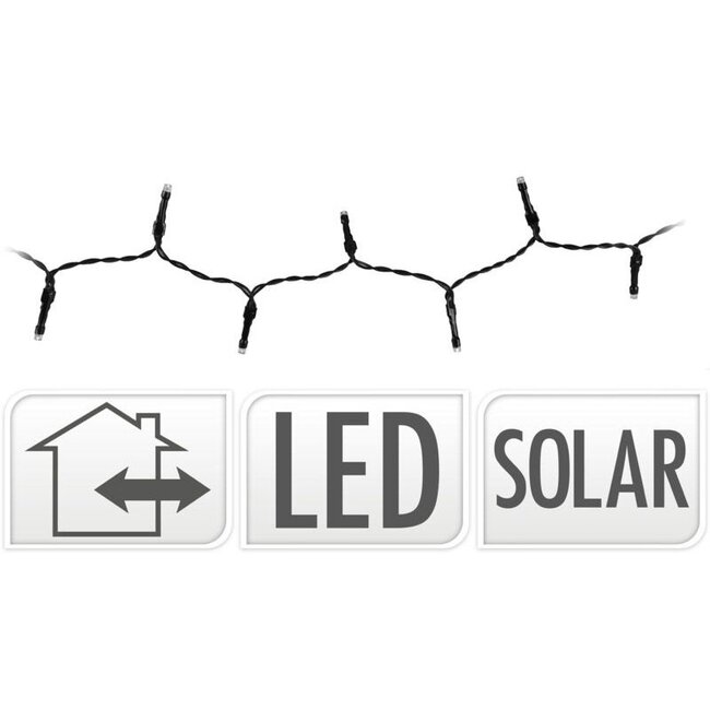 ProGarden Solar-Lichterkette - 400 LEDs - 24 + 4 Meter - Warmweiß - mit Aufbewahrungsbox