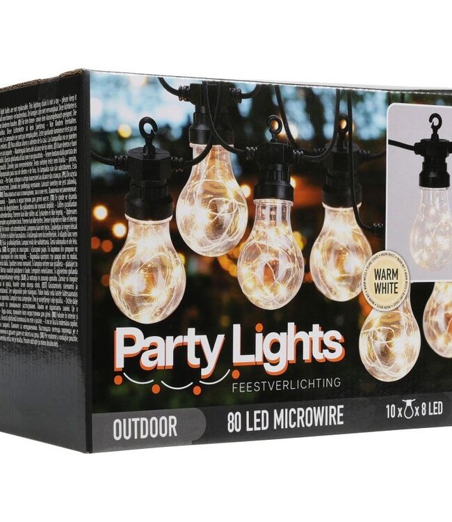 Feestverlichting voor de Tuin - 450cm - warm wit - 10x8 Micro Led
