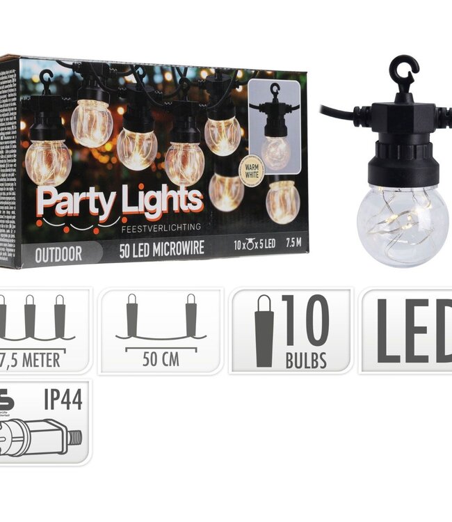 Feestverlichting voor de Tuin - 450cm - warm wit - 10x5 Micro Led