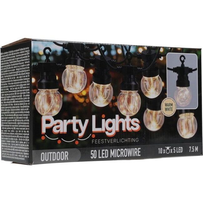 Party lighting for the Garden - 450 cm - warm white - 10x5 Micro LED