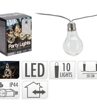 Feestverlichting voor de Tuin - 450cm - warm wit - 10x5 LED - gevlochten snoer