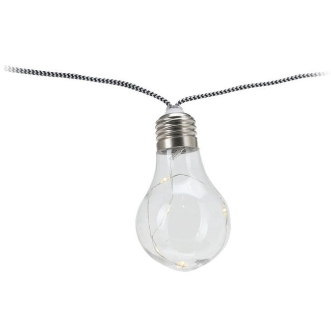 Party lighting for the Garden - 450 cm - warm white - 10x5 LED - braided cord