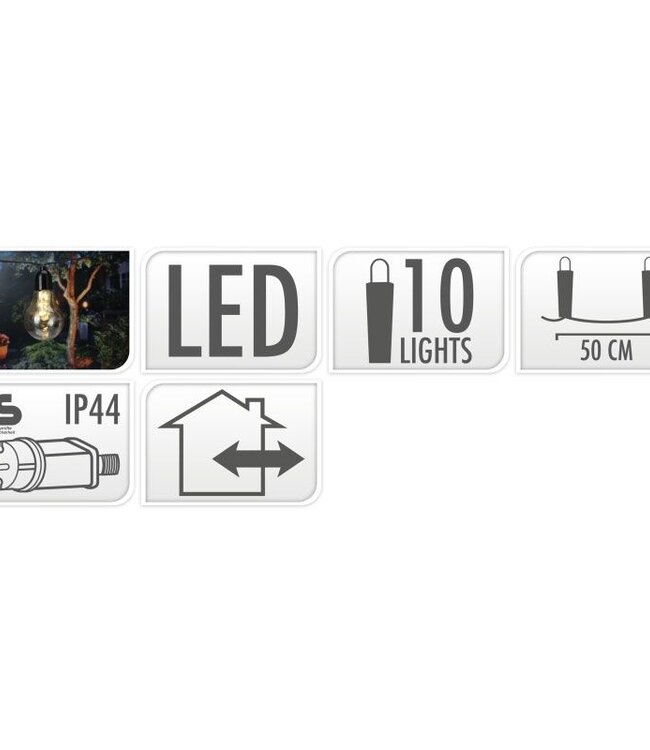 Feestverlichting voor de Tuin - 450cm - warm wit - 10x3 LED