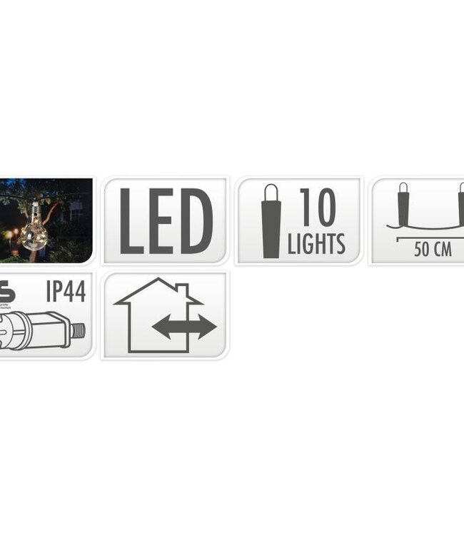 Feestverlichting voor de Tuin - 450cm - warm wit - 10x5 LED