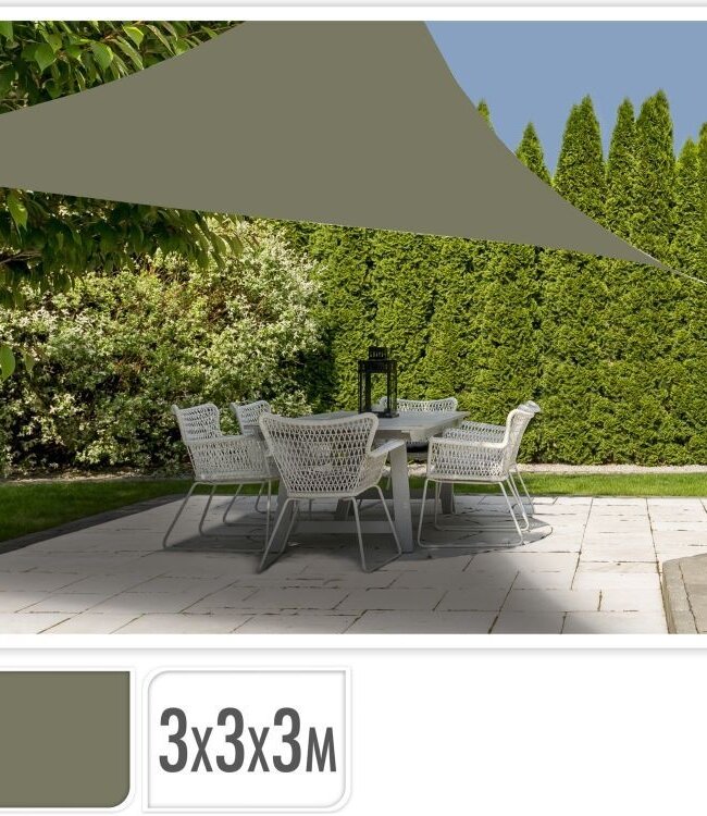 Schaduwdoek driehoek 3x3x3m - groen