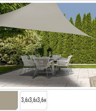 Schaduwdoek driehoek 360x360x360 - olijfgroen