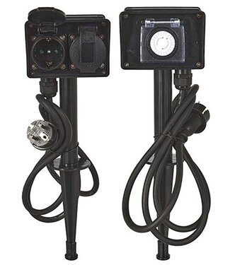 FXcontrol Tuincontactdoos 2-Voudig met Timer