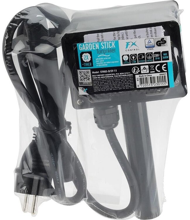 Tuincontactdoos 2-Voudig met Timer
