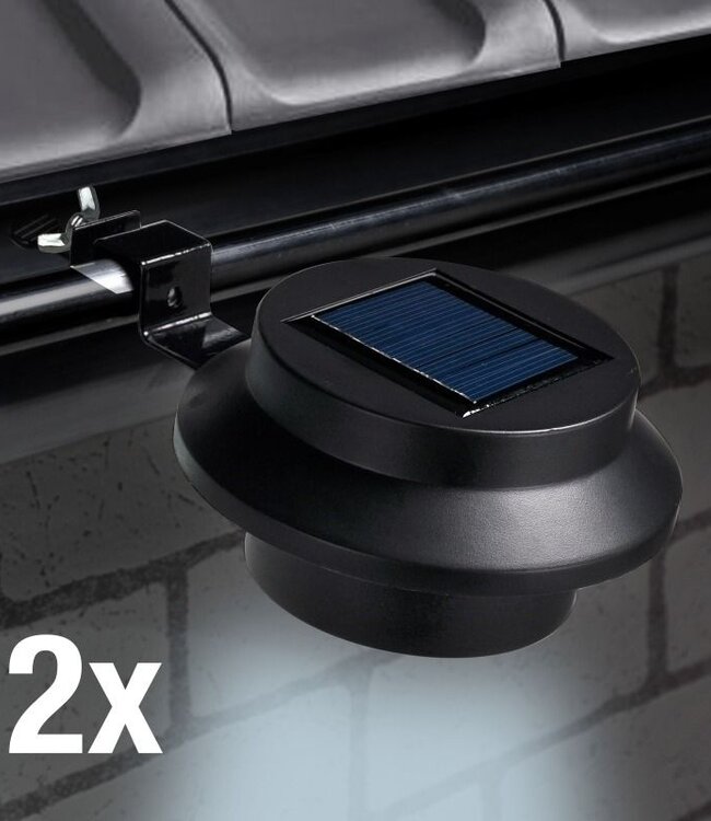Solarlampen voor Dakgoten - 2 stuks