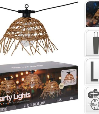 Lichtsnoer Tuin - Rattan