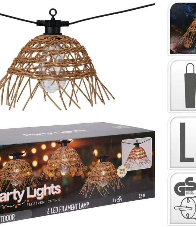 Lichtsnoer Tuin - Rattan