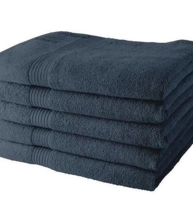 Set van 5 Luxe Badhanddoeken – 70x130 cm – 100% Katoen – Denim