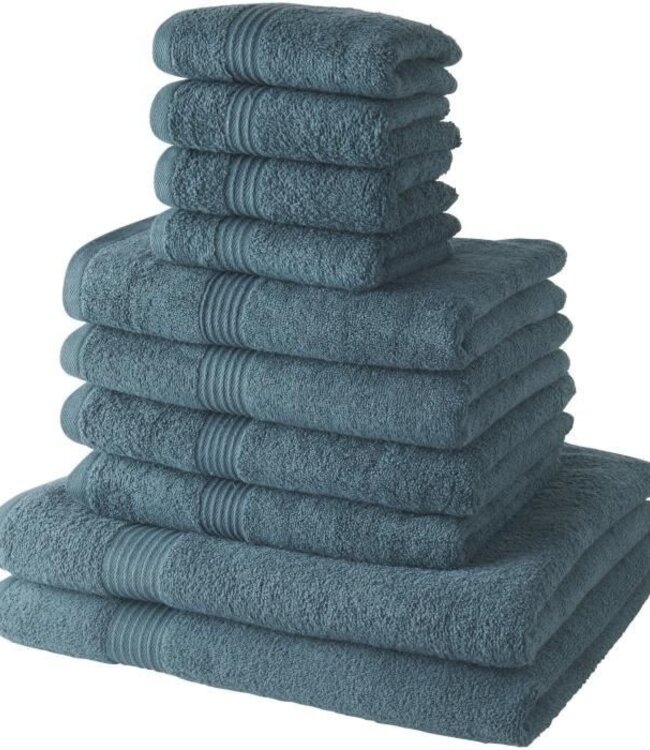 Luxe Badtextiel Set (10-delig) – Pauw – 100% Katoen