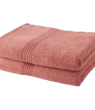 TODAY Set van 2 Luxe Badhanddoeken – 50x100 cm – 100% Katoen – Terracotta