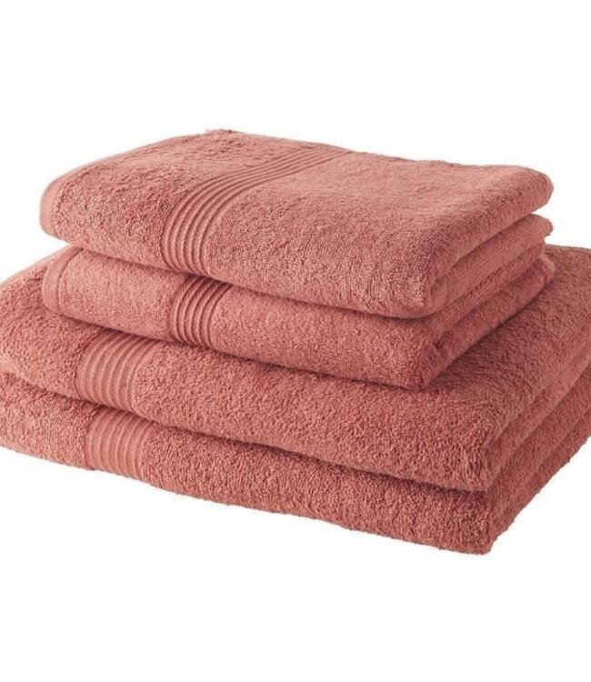 Set van 4 Luxe Badtextiel – 100% Katoen – Terracotta