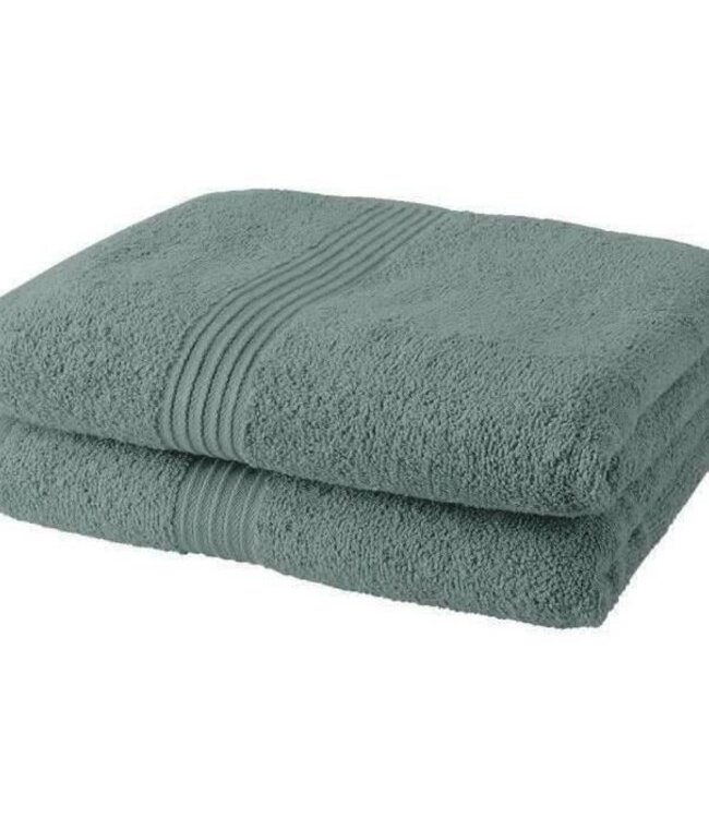 Set van 2 Luxe Handdoeken – 50x90 cm – 100% Katoen – Celadon